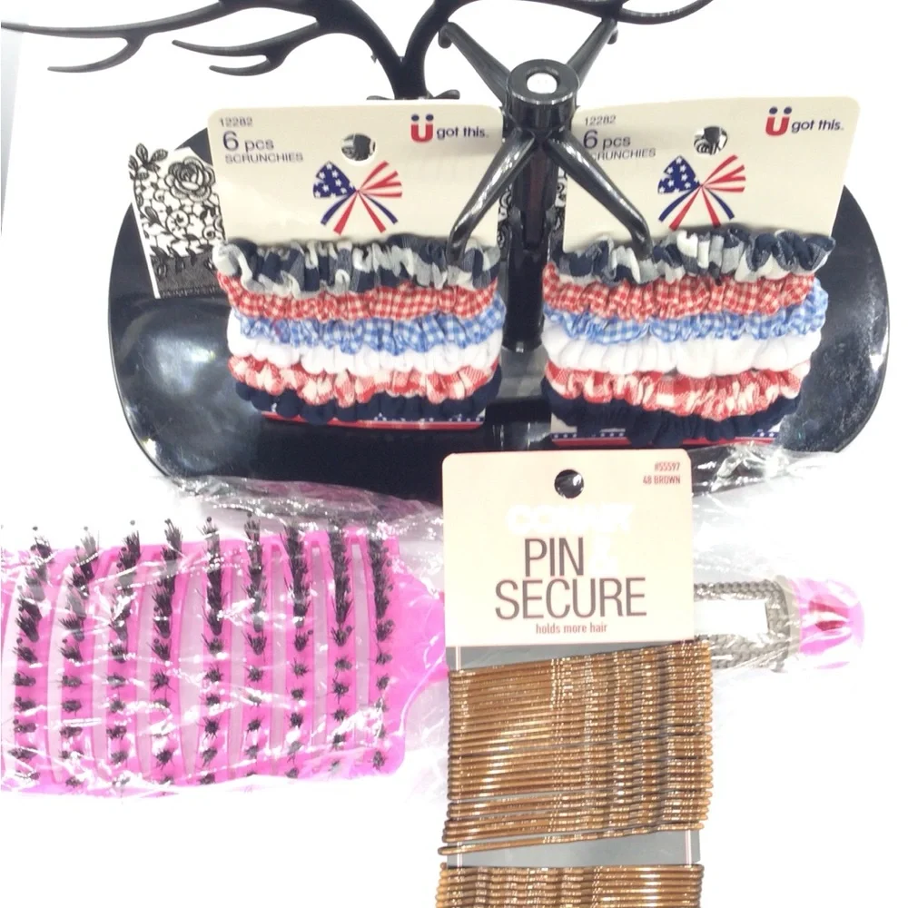 Vintage new Red White & Blue Scrunchie Set - Women Accessories